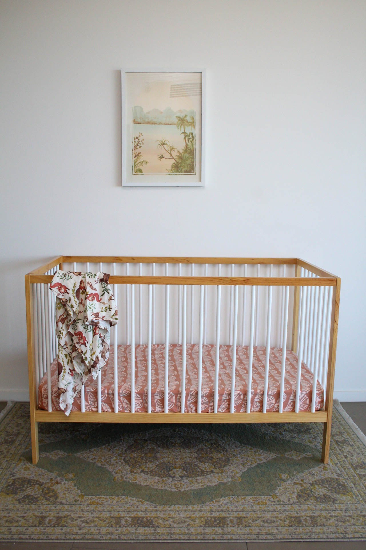 Bamboo Blush Peach Cot Sheet