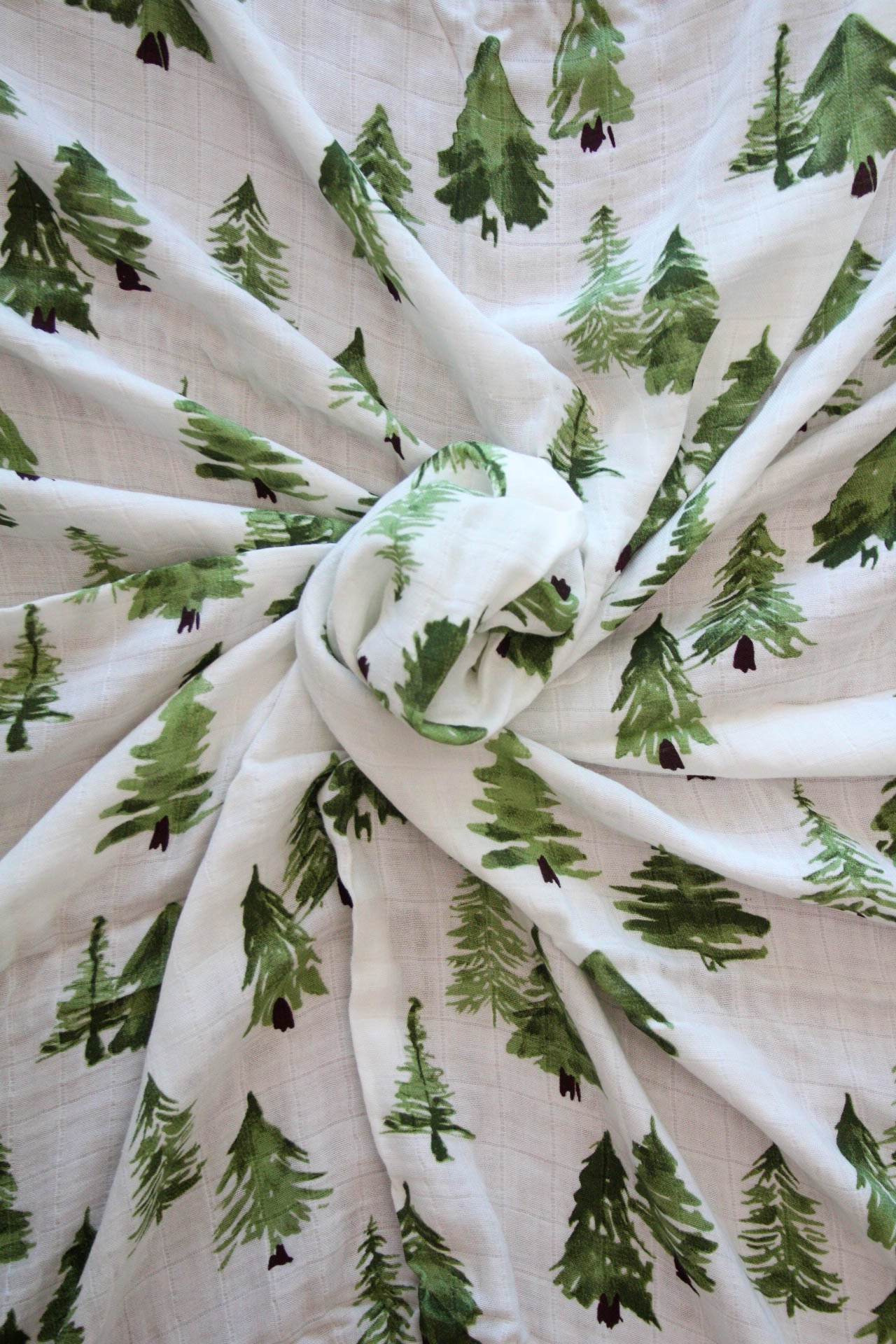 Pine Tree print bamboo swaddle