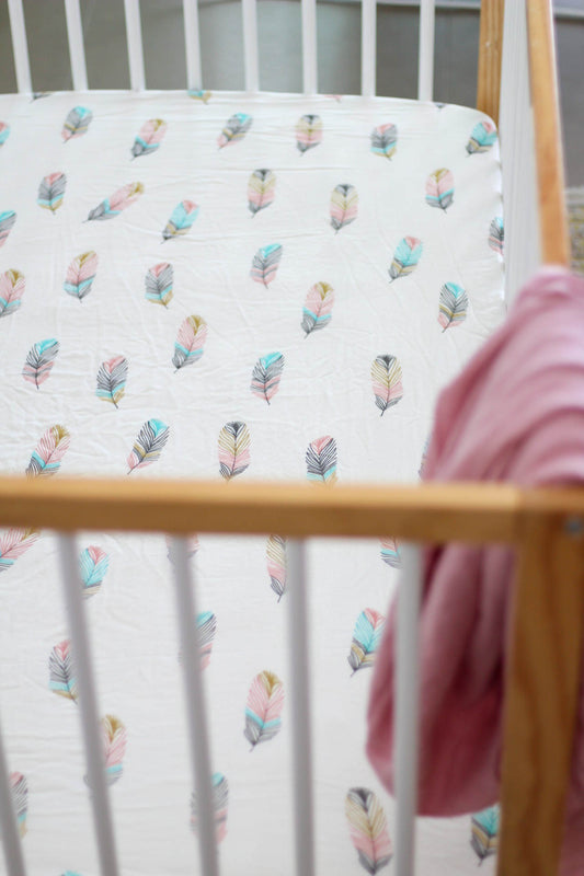 Bamboo Feather Cot Sheet