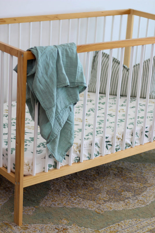 Sage Organic Cotton Baby Swaddle